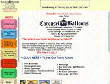 Tablet Screenshot of carouselballoons.com